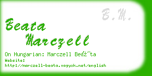beata marczell business card